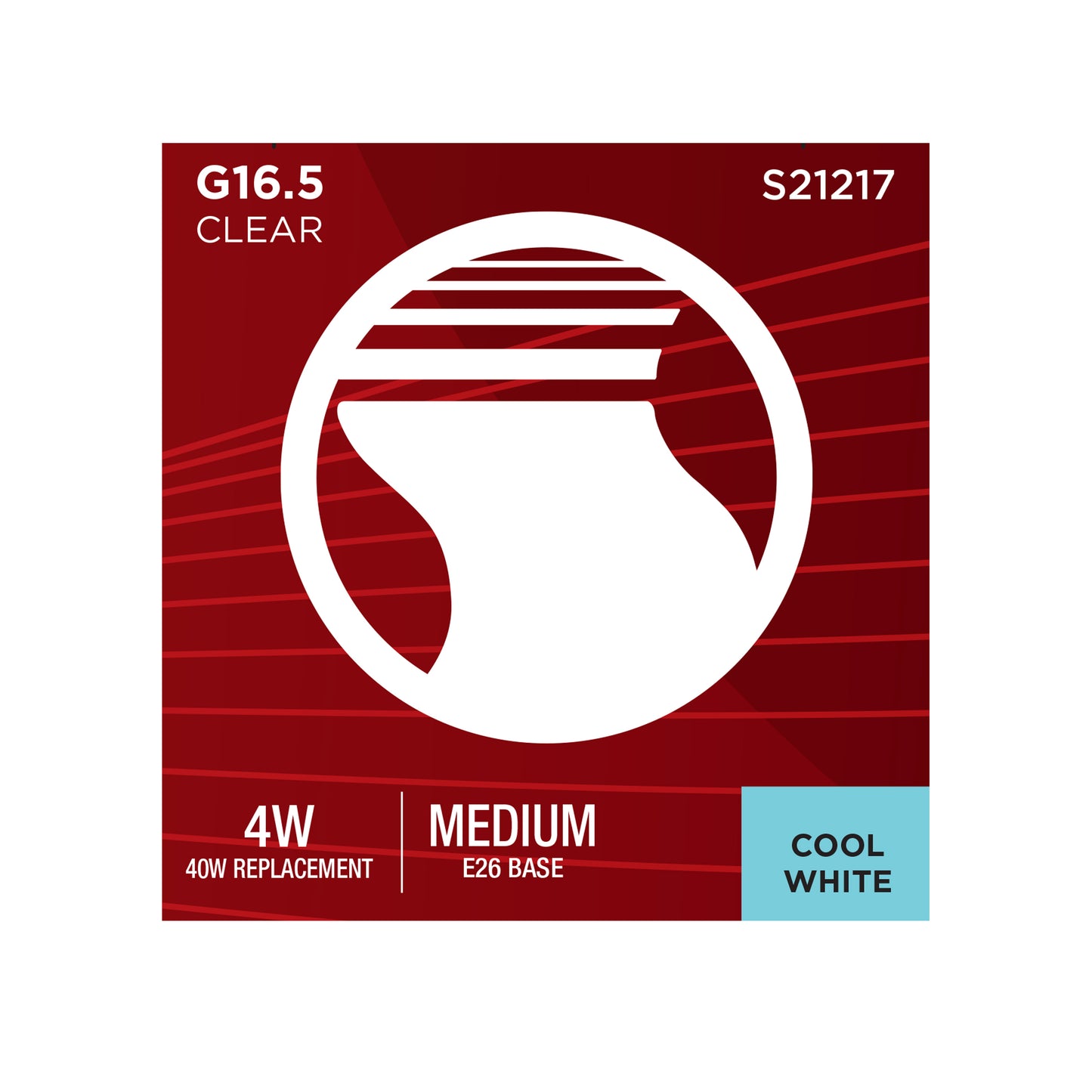 4 Watt G16.5 LED Filament; Clear; Medium base; 90 CRI; 4000K; 120 Volt