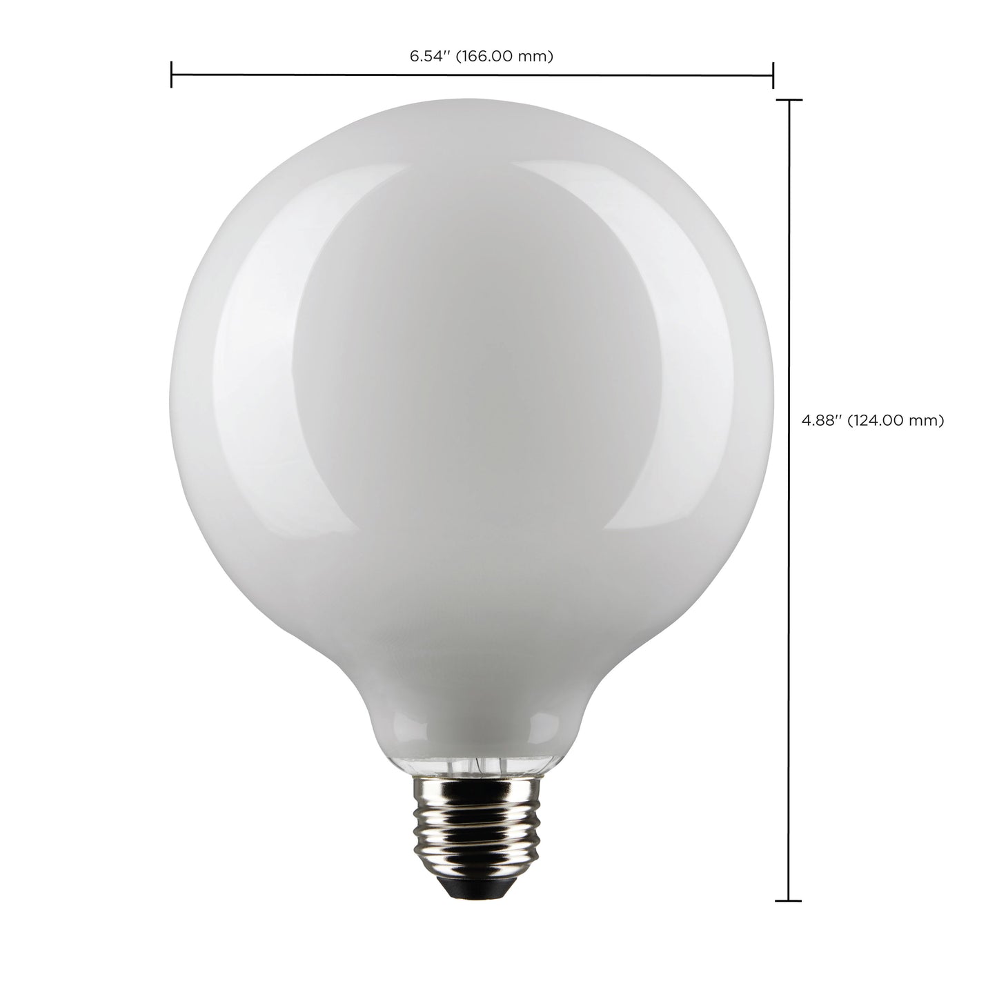 6 Watt G40 LED Filament; White; Medium base; 90 CRI; 4000K; 120 Volt