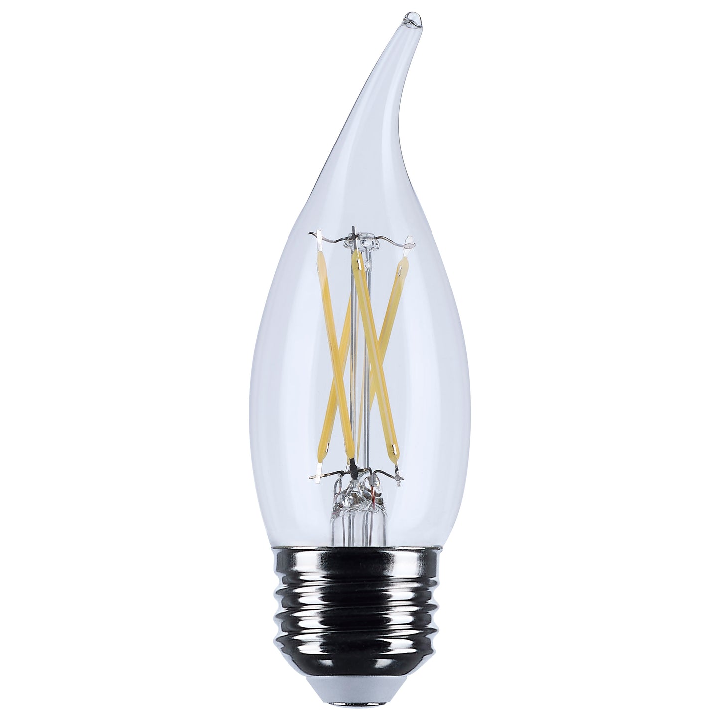 5.5 Watt CA10 LED Filament; Clear; Medium base; 90 CRI; 4000K; 120 Volt
