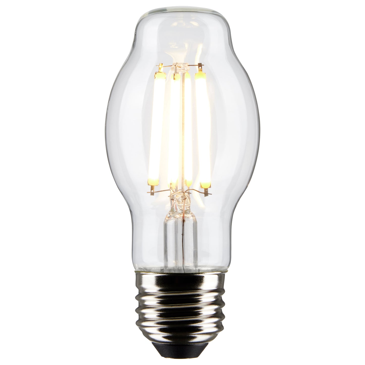 8 Watt BT15 LED Filament; Clear; Medium base; 90 CRI; 4000K; 120 Volt