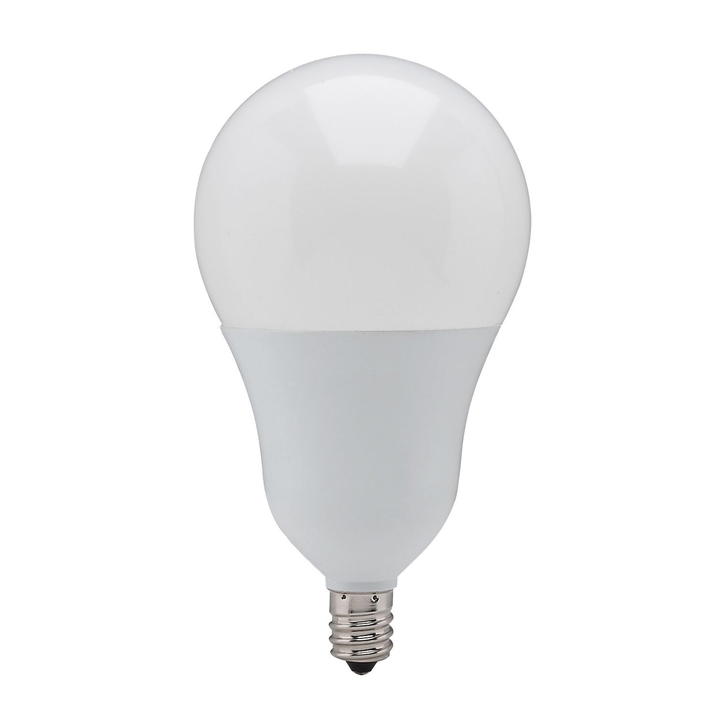 6 Watt; A19 LED; 3000K; Candelabra base; 220 deg. Beam Angle; 120 Volt