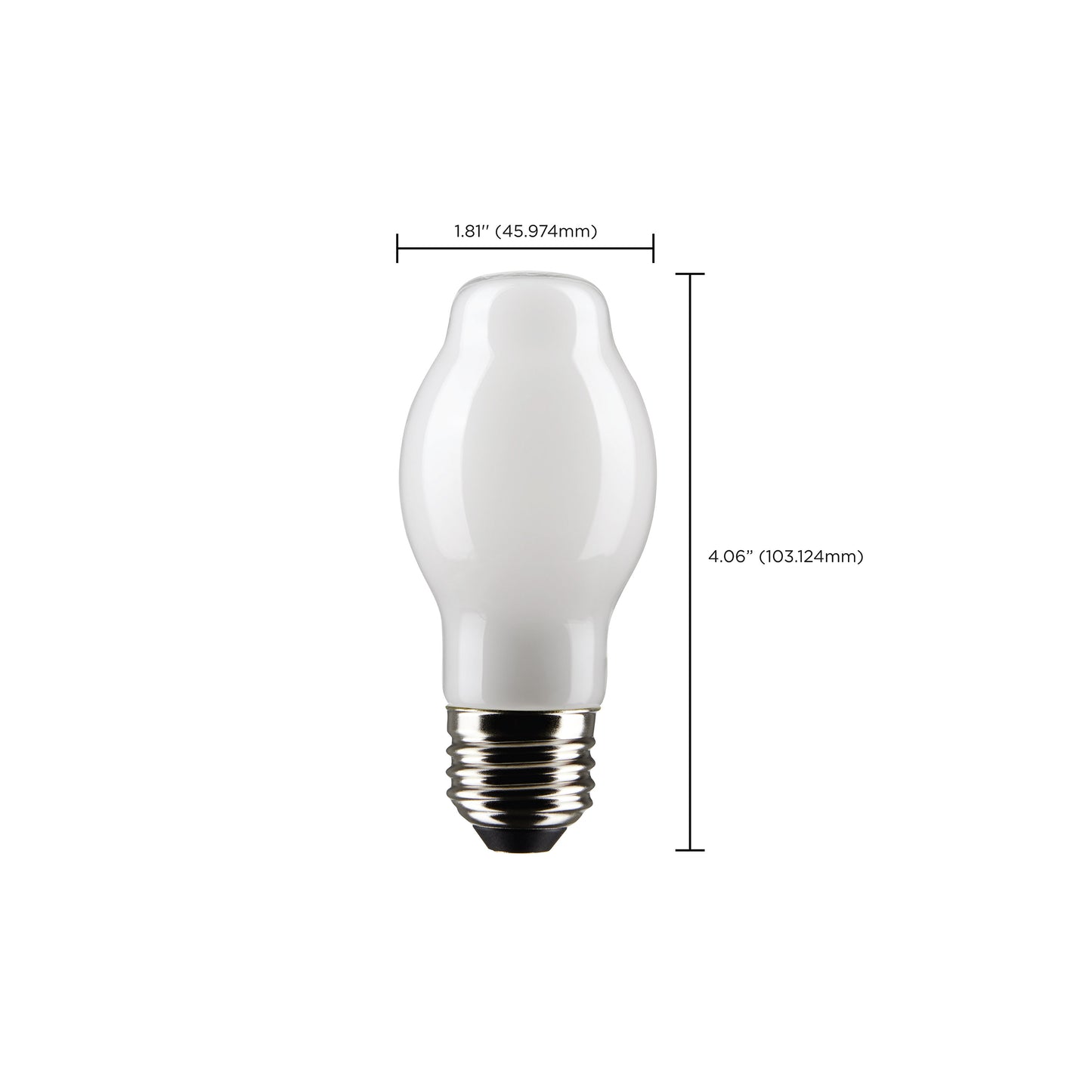 5 Watt BT15 LED Filament; White; Medium Base; 2700K; 450 Lumens; 120 Volt