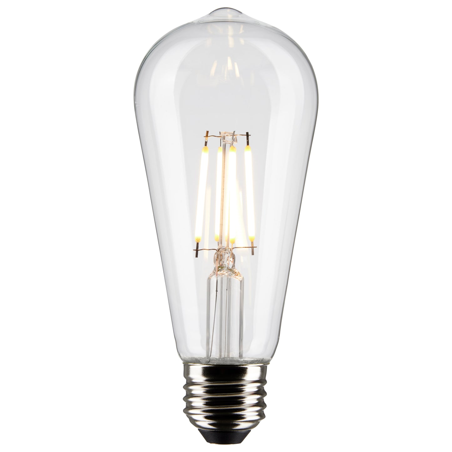 5 Watt ST19 LED Filament; Clear; Medium Base; 2700K; 425 Lumens; 2-Pack