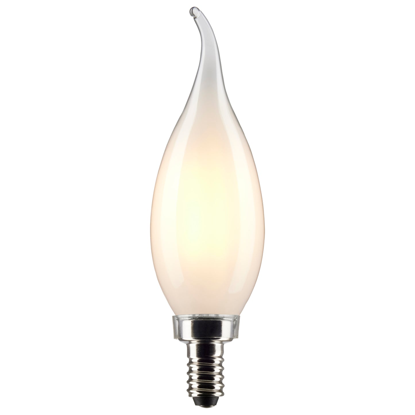 5.5 Watt CA10 LED Filament; Frost Finish; Candelabra Base; 5000K; 120 Volt; 2-Card