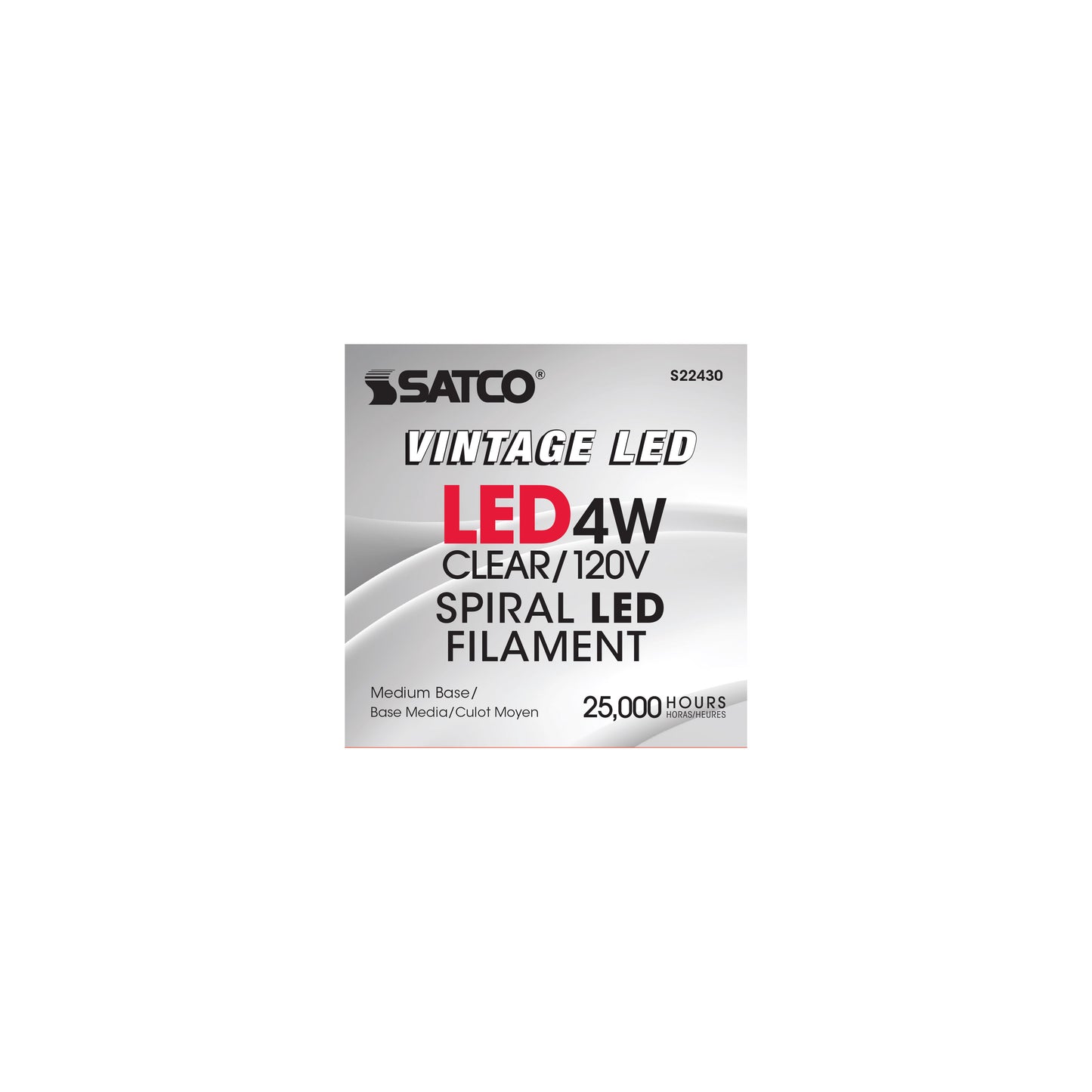 4 Watt T24 LED vintage style Filament; Clear; 25000 Average rated hours; Medium Base; 120 Volt