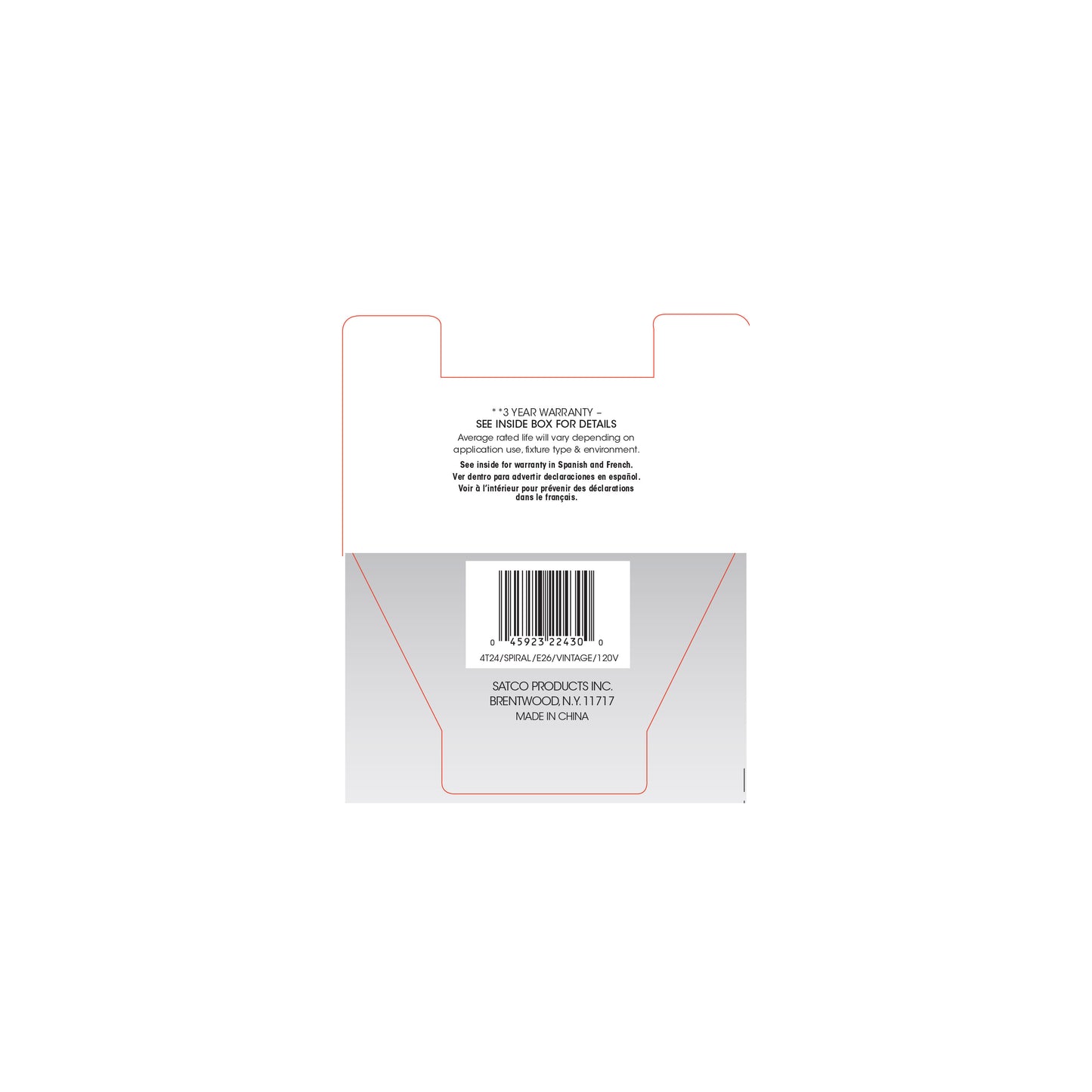 4 Watt T24 LED vintage style Filament; Clear; 25000 Average rated hours; Medium Base; 120 Volt