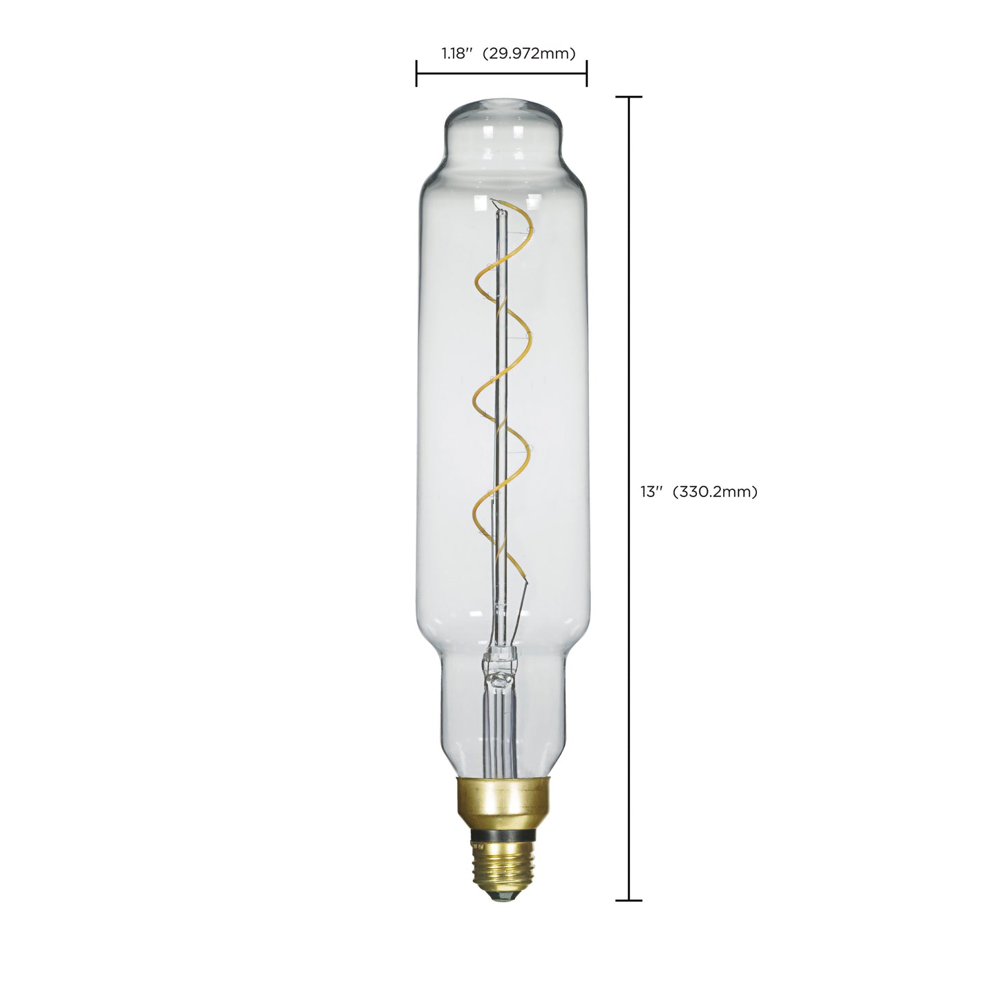 4 Watt T24 LED vintage style Filament; Clear; 25000 Average rated hours; Medium Base; 120 Volt