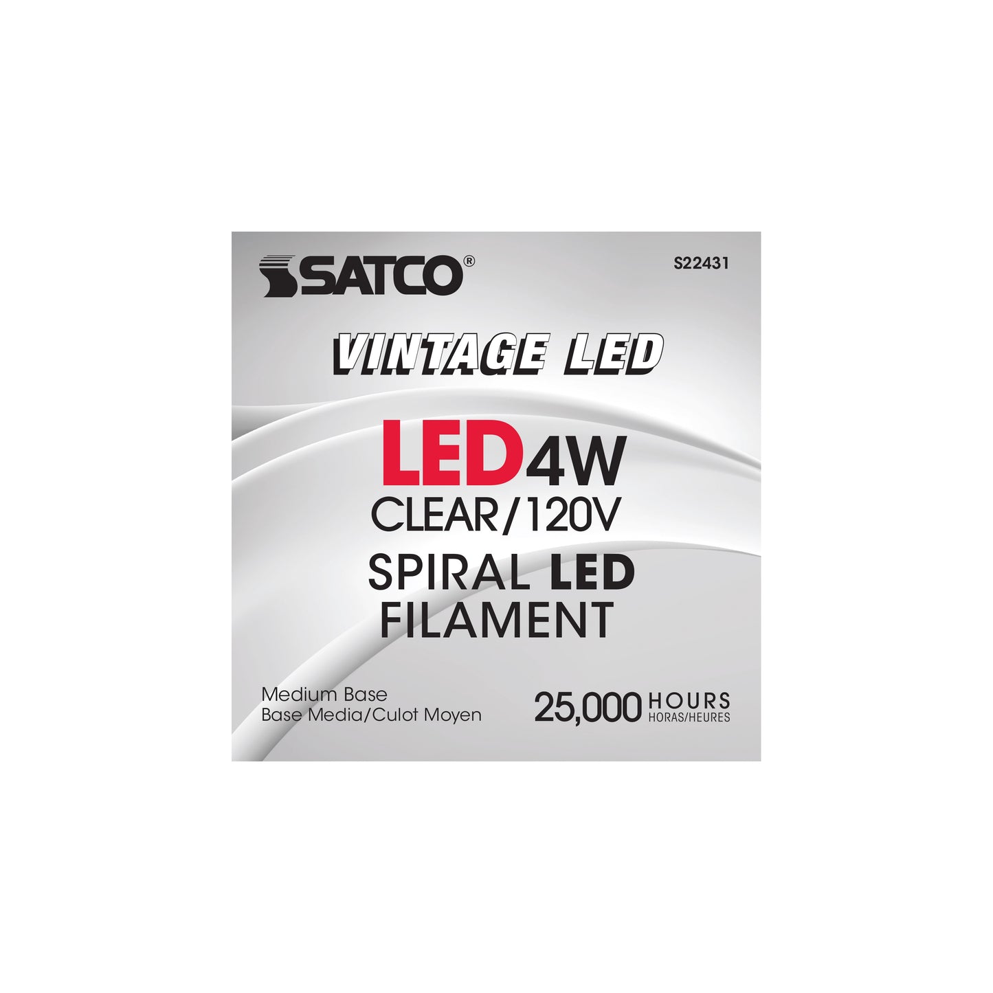 4 Watt BT38 LED vintage style Filament; Clear; 25000 Average rated hours; Medium Base; 120 Volt