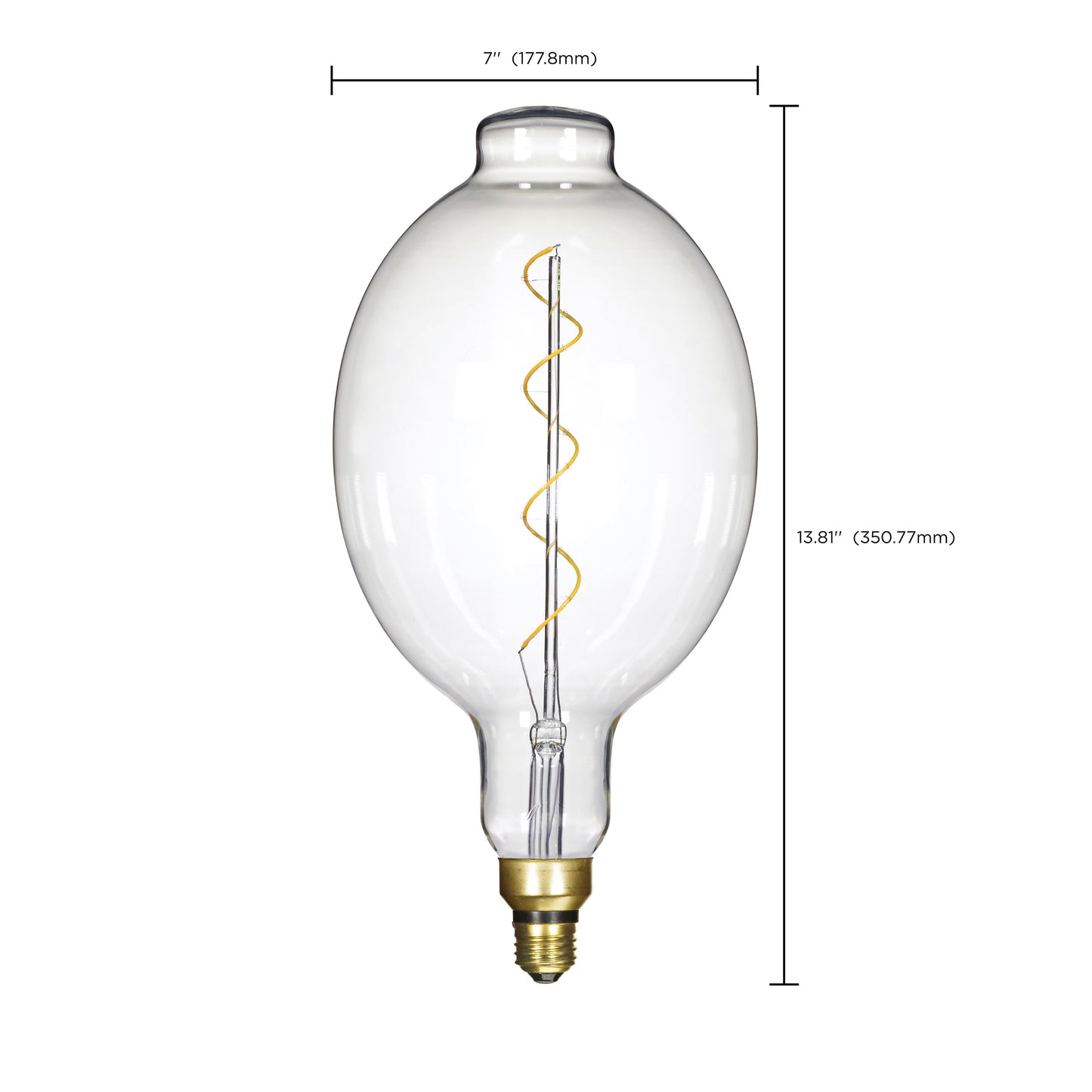 4 Watt BT56 LED vintage style Filament; Clear; 25000 Average rated hours; Medium Base; 120 Volt