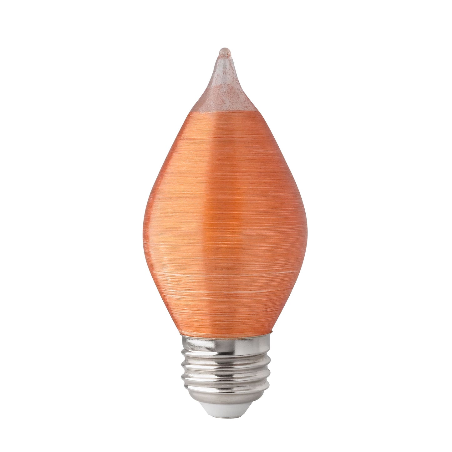 4 Watt C15 LED Filament; Satin Spun; Amber; Medium base; 2100K; 240 Lumens; 120 Volt; Carded