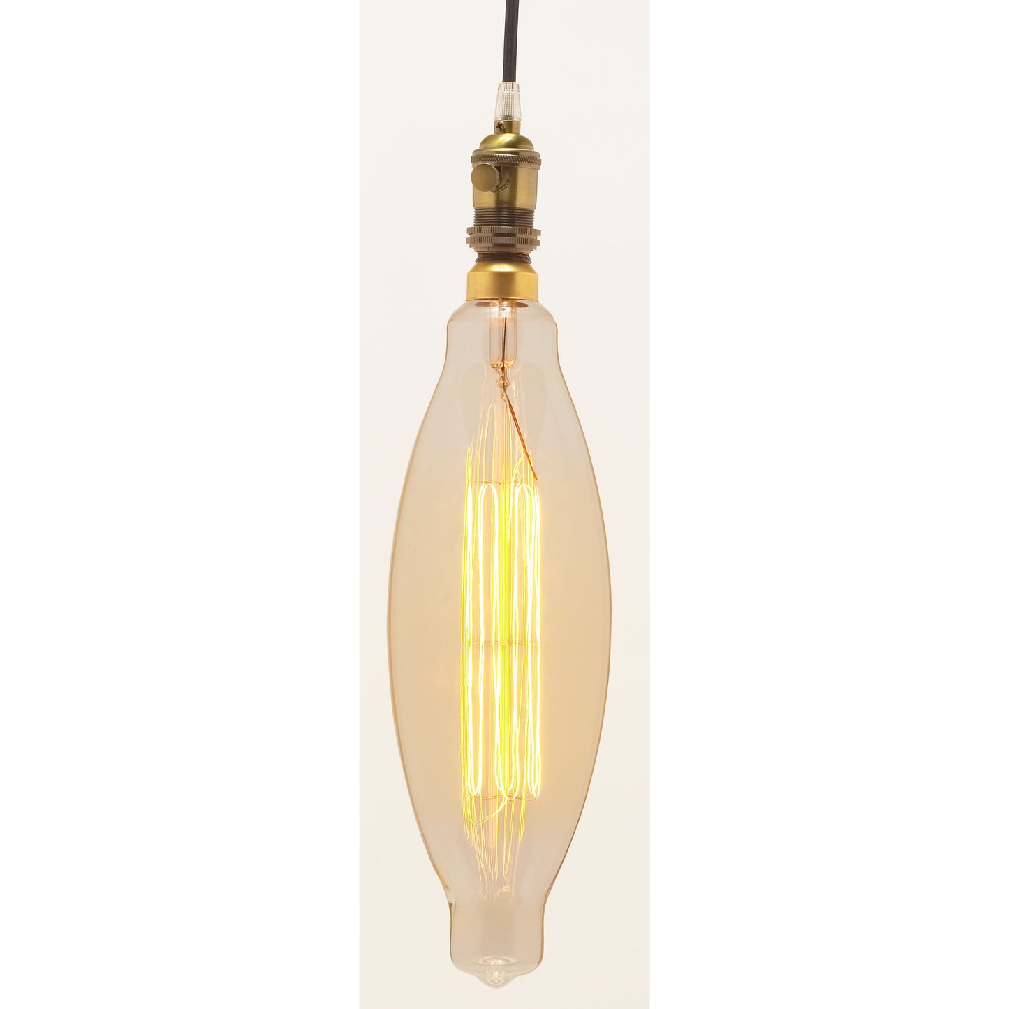 100 Watt BT38 Incandescent vintage style; Amber; 2000 Average rated hours; Medium Base; 120 Volt