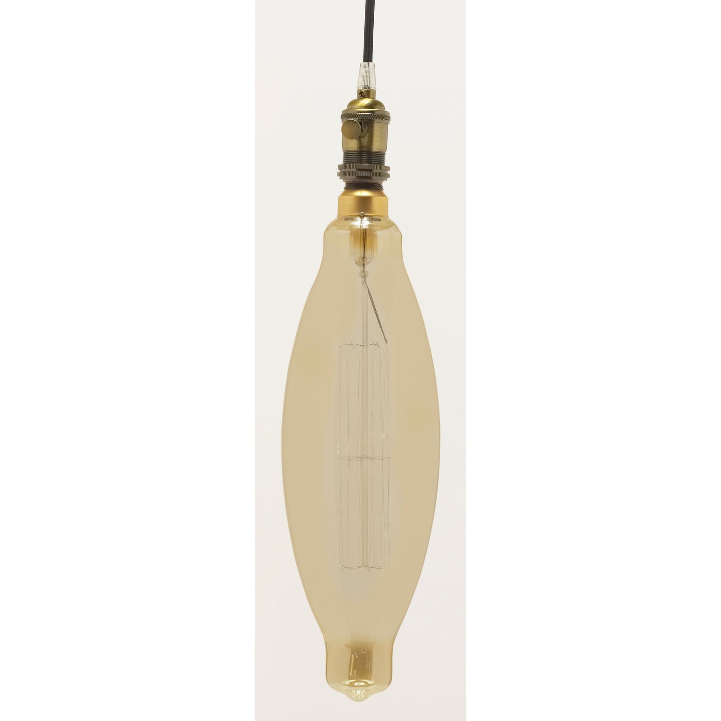 100 Watt BT38 Incandescent vintage style; Amber; 2000 Average rated hours; Medium Base; 120 Volt