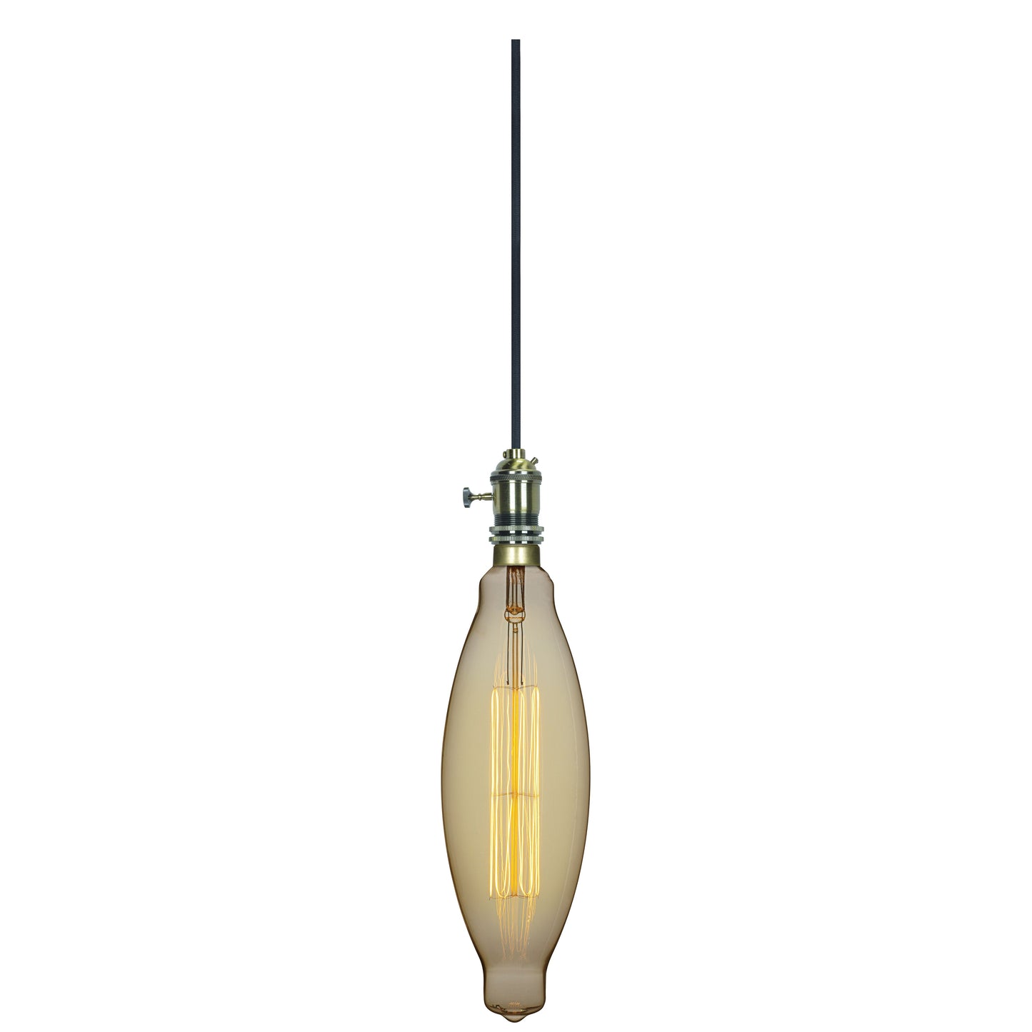 100 Watt BT38 Incandescent vintage style; Amber; 2000 Average rated hours; Medium Base; 120 Volt