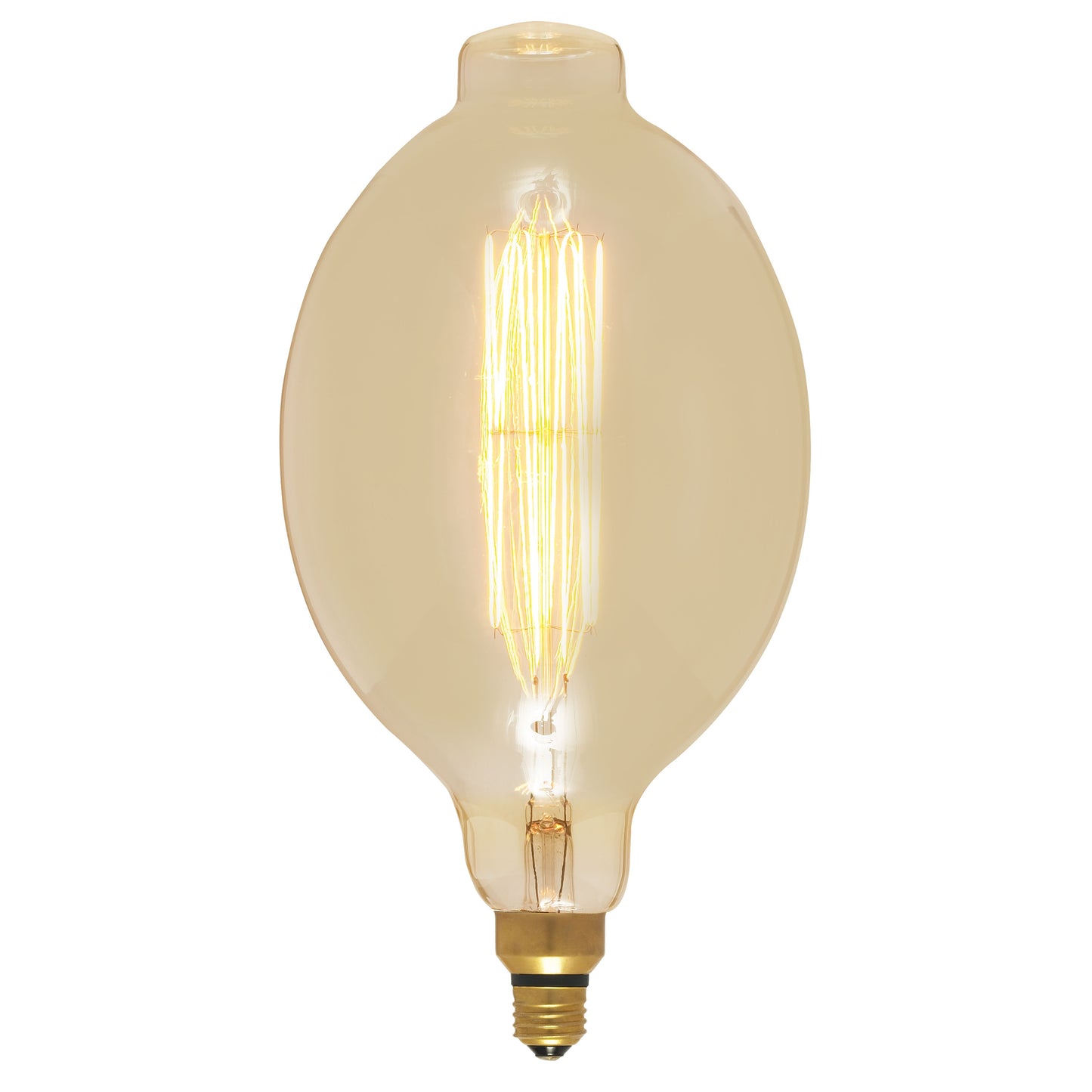 60 Watt BT56 Incandescent vintage style; Amber; 2000 Average rated hours; Medium Base; 120 Volt