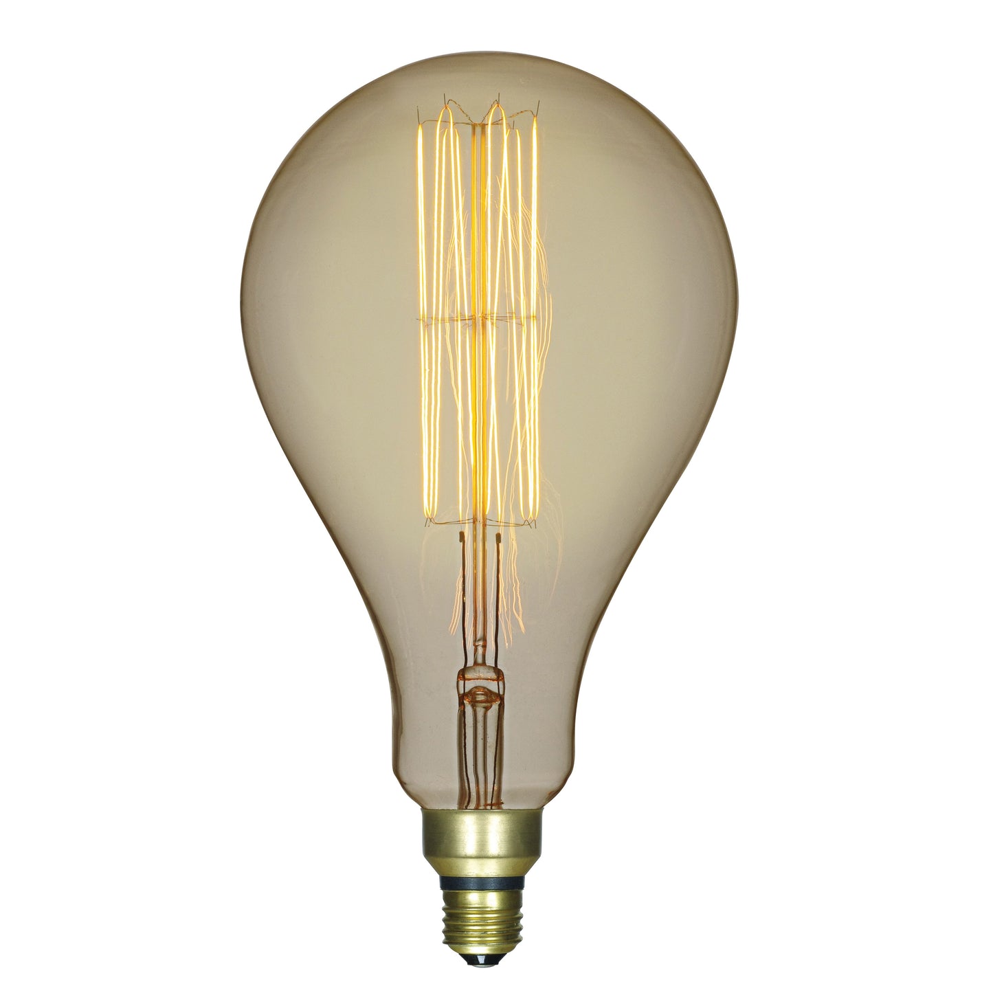 60 Watt PS52 Incandescent vintage style; Amber; 2000 Average rated hours; Medium Base; 120 Volt
