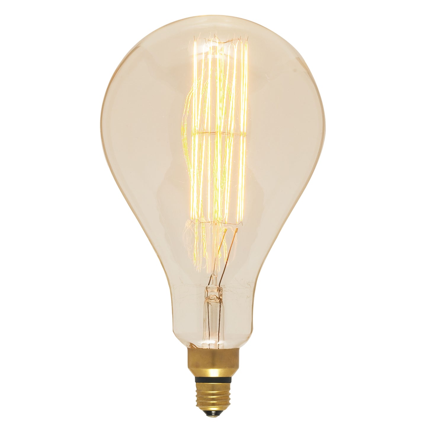 60 Watt PS52 Incandescent vintage style; Amber; 2000 Average rated hours; Medium Base; 120 Volt