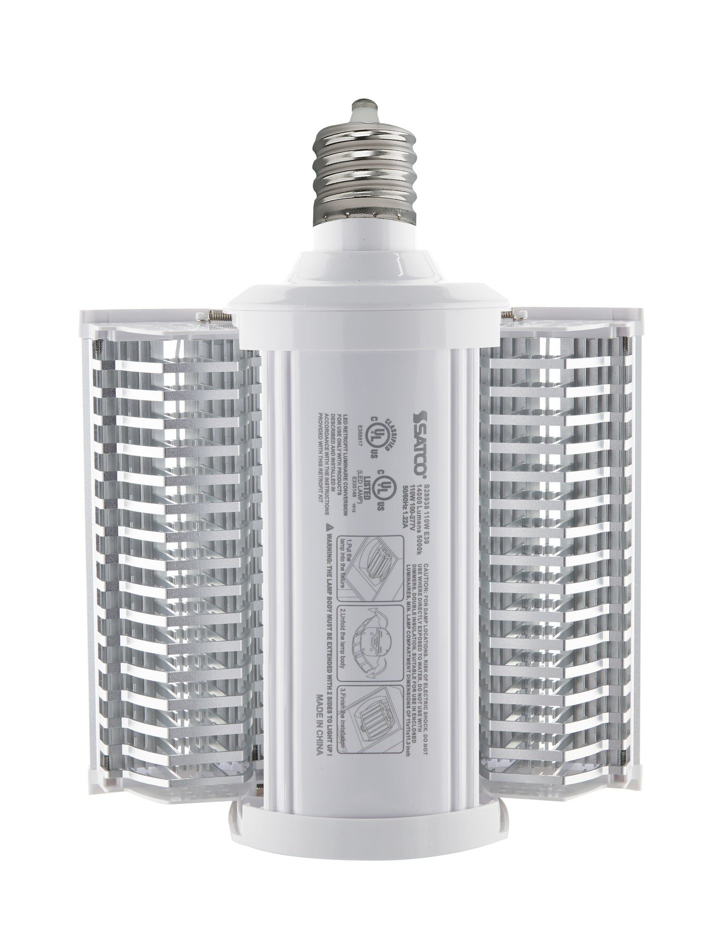 110 Watt LED Hi-lumen shoe box style lamp for commercial fixture applications; 3000K; Mogul Extended; Type B Ballast Bypass;100-277 Volt