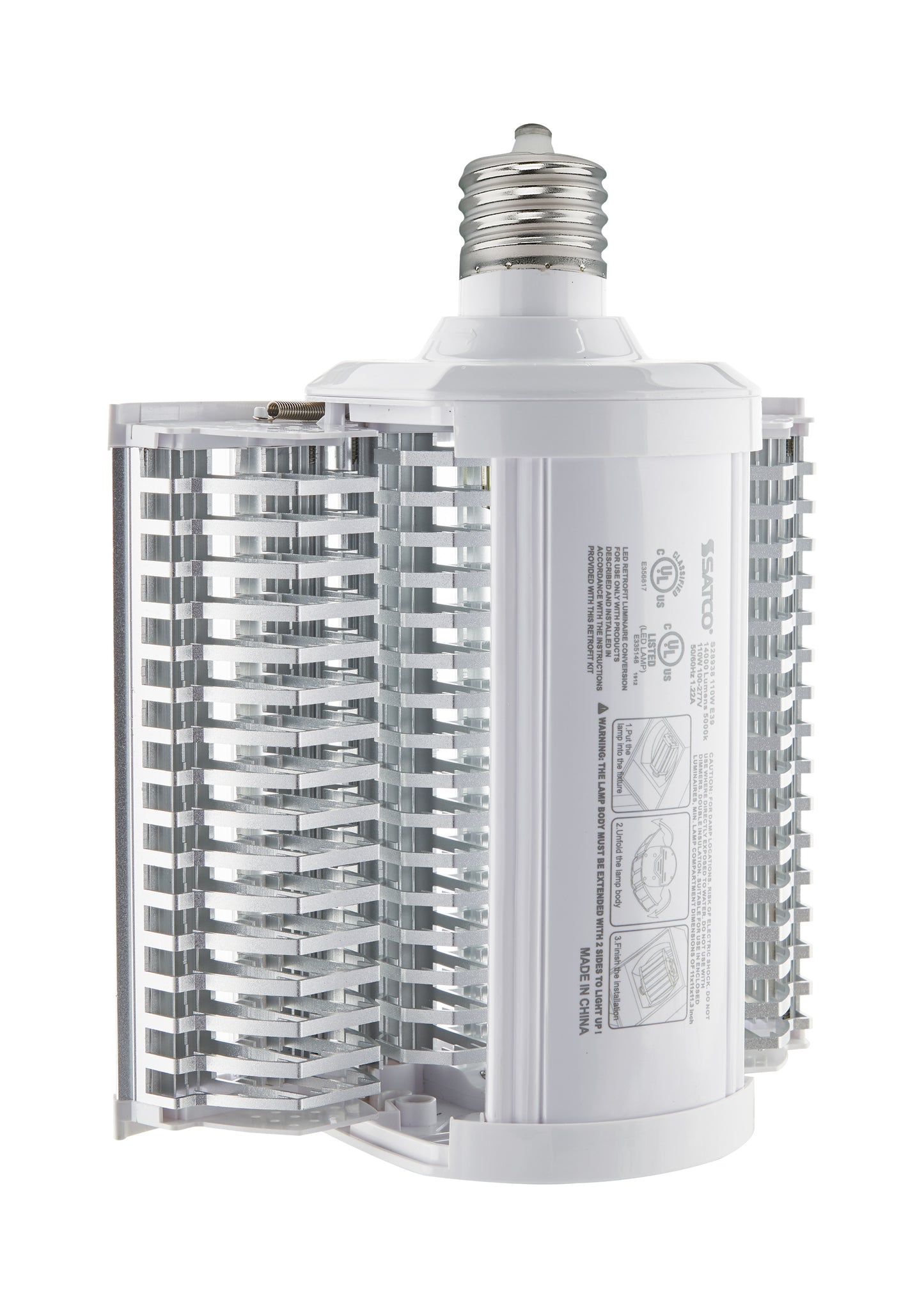 110 Watt LED Hi-lumen shoe box style lamp for commercial fixture applications; 3000K; Mogul Extended; Type B Ballast Bypass;100-277 Volt