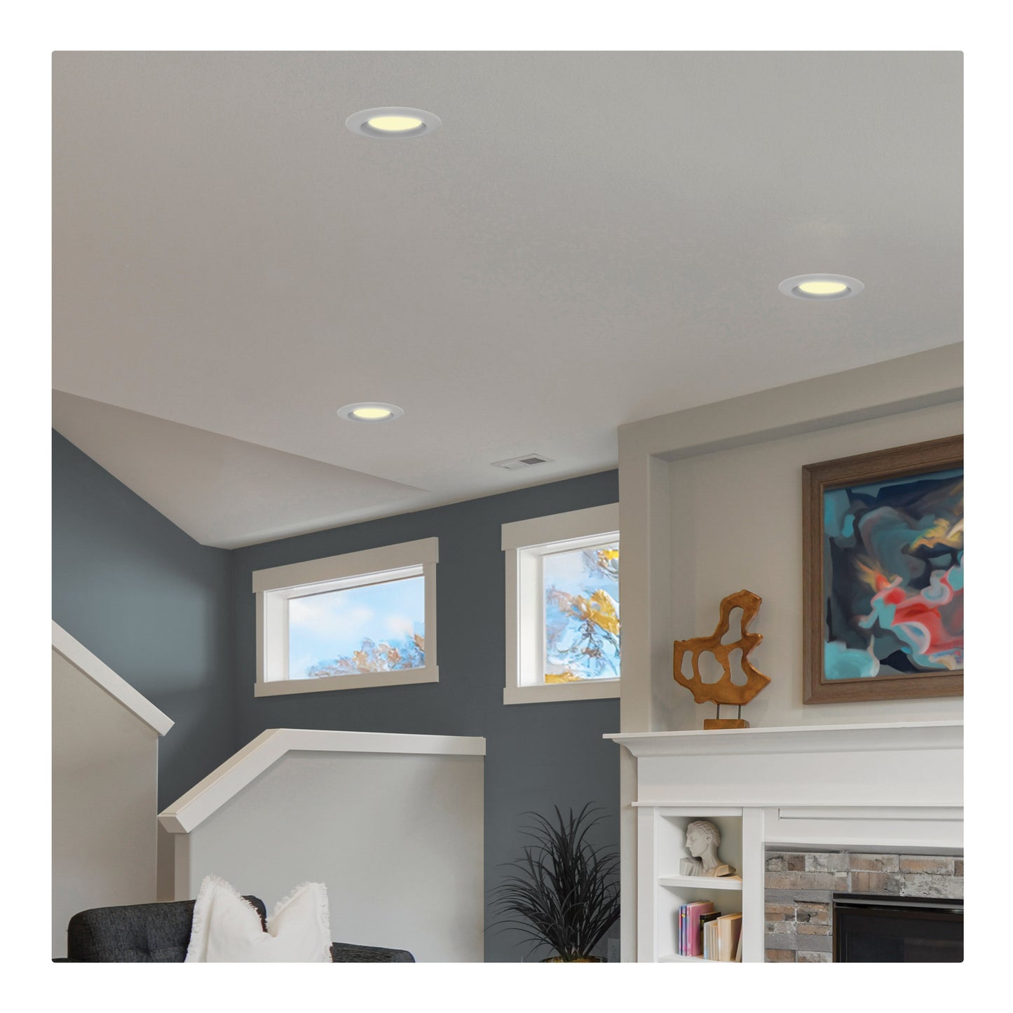 7.2W LED Downlight Retrofit; 5-6 Inches; 5000K; 120 Volt; White Finish