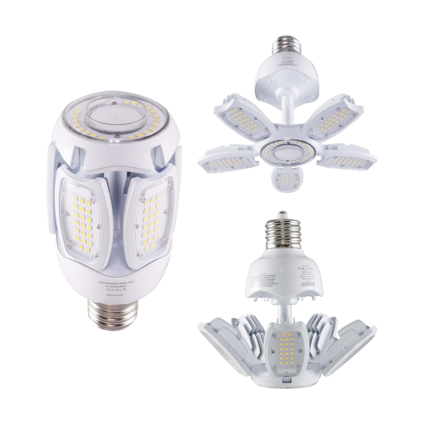 40 Watt LED HID Replacement; 2700K; Mogul extended base; Adjustable Beam Angle; Type B Ballast Bypass;100-277 Volt