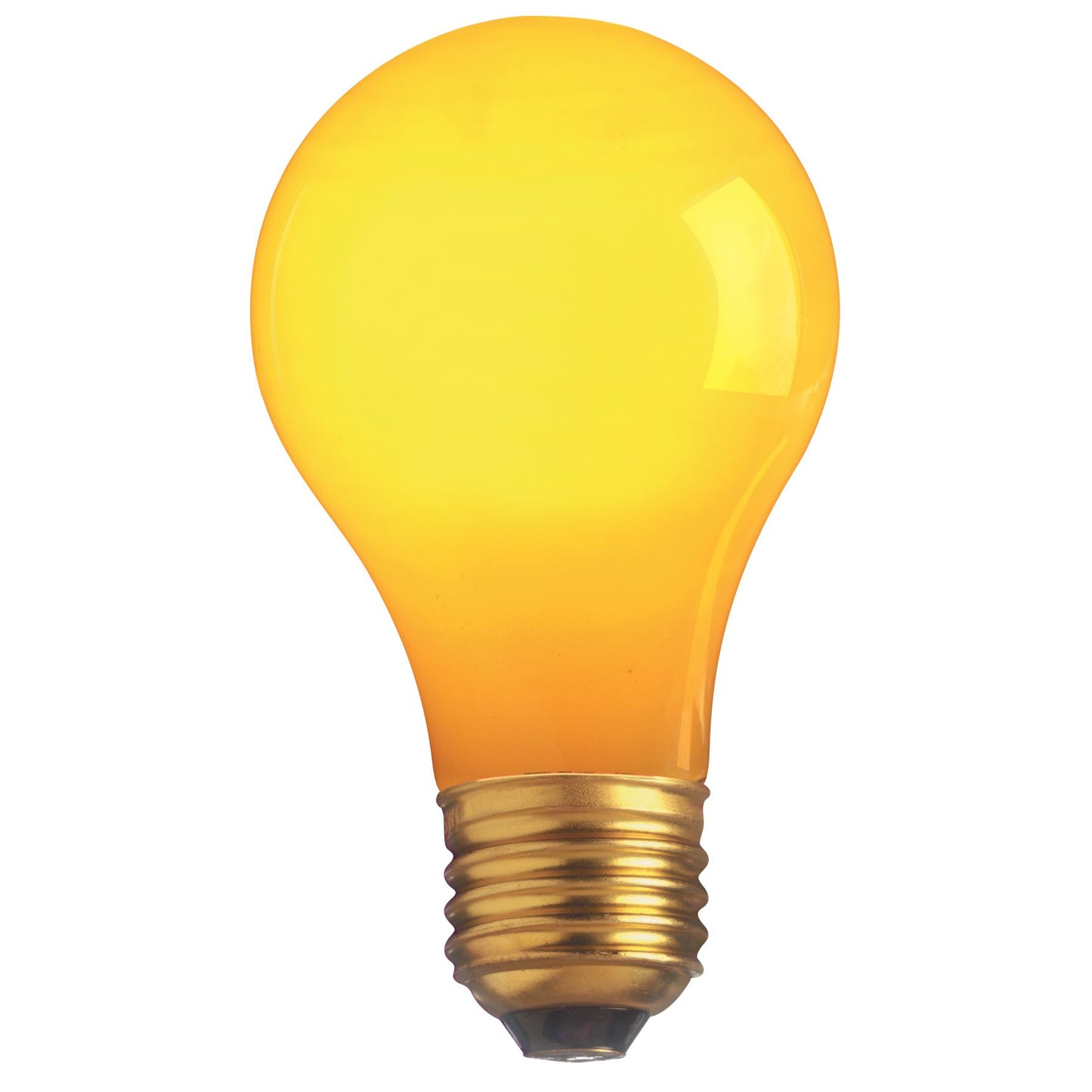 60 Watt A19 Incandescent; Ceramic Yellow; 2000 Average rated hours; Medium base; 130 Volt