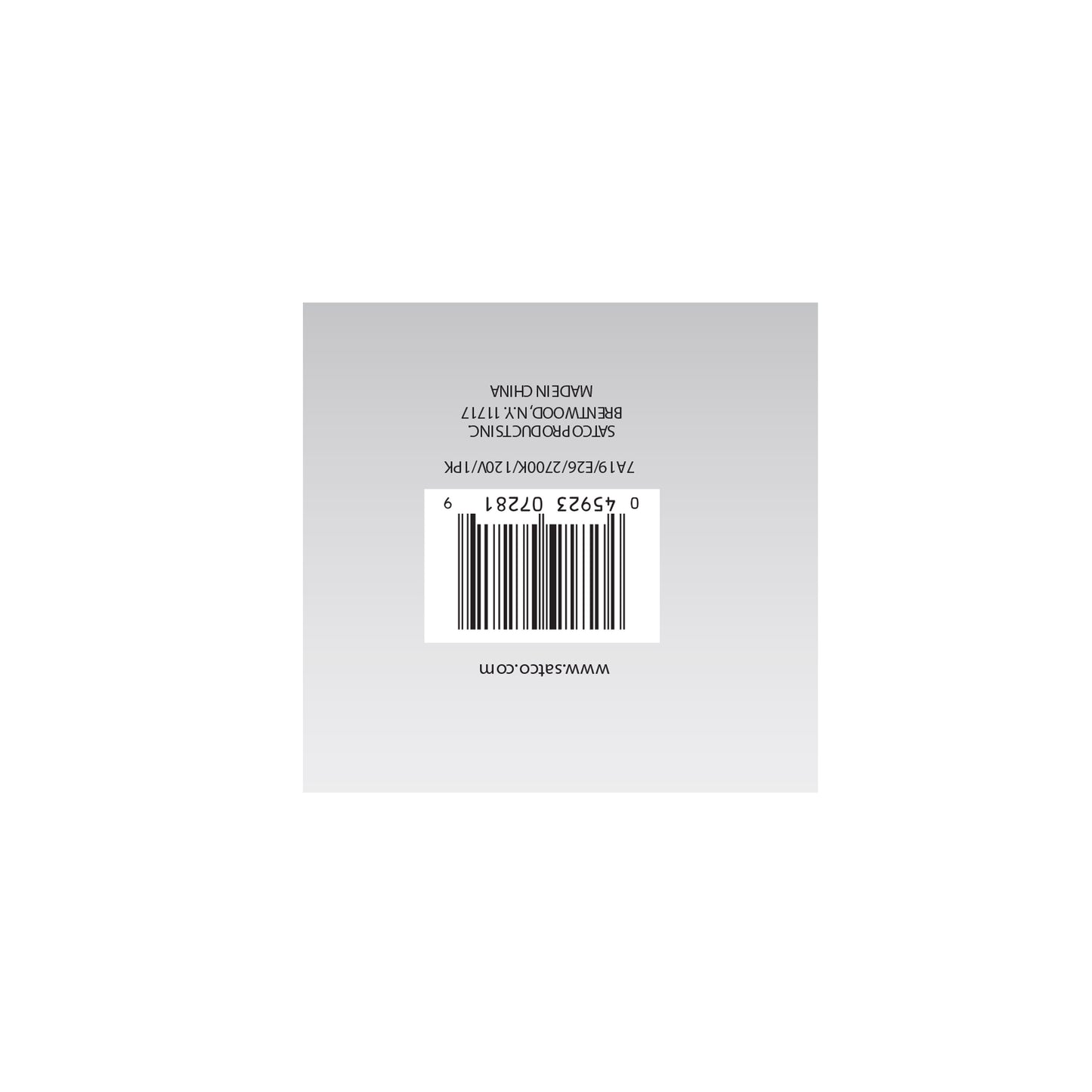 7 Watt; A19 Compact Fluorescent; 2700K; 82 CRI; Medium base; 120 Volt