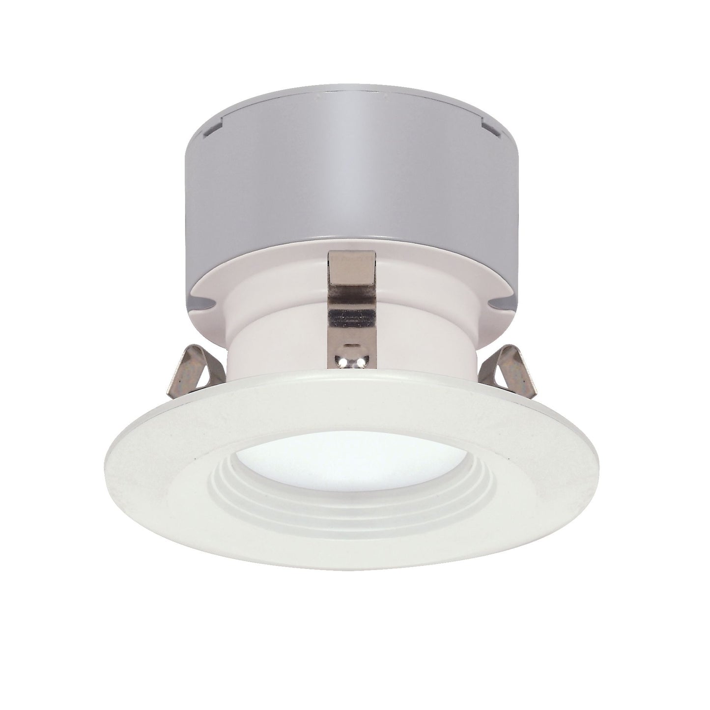 7W LED Downlight Retrofit; 3" Baffle; 3000K; Miniature 2 Pin Round base; 12 volts; Dimmable