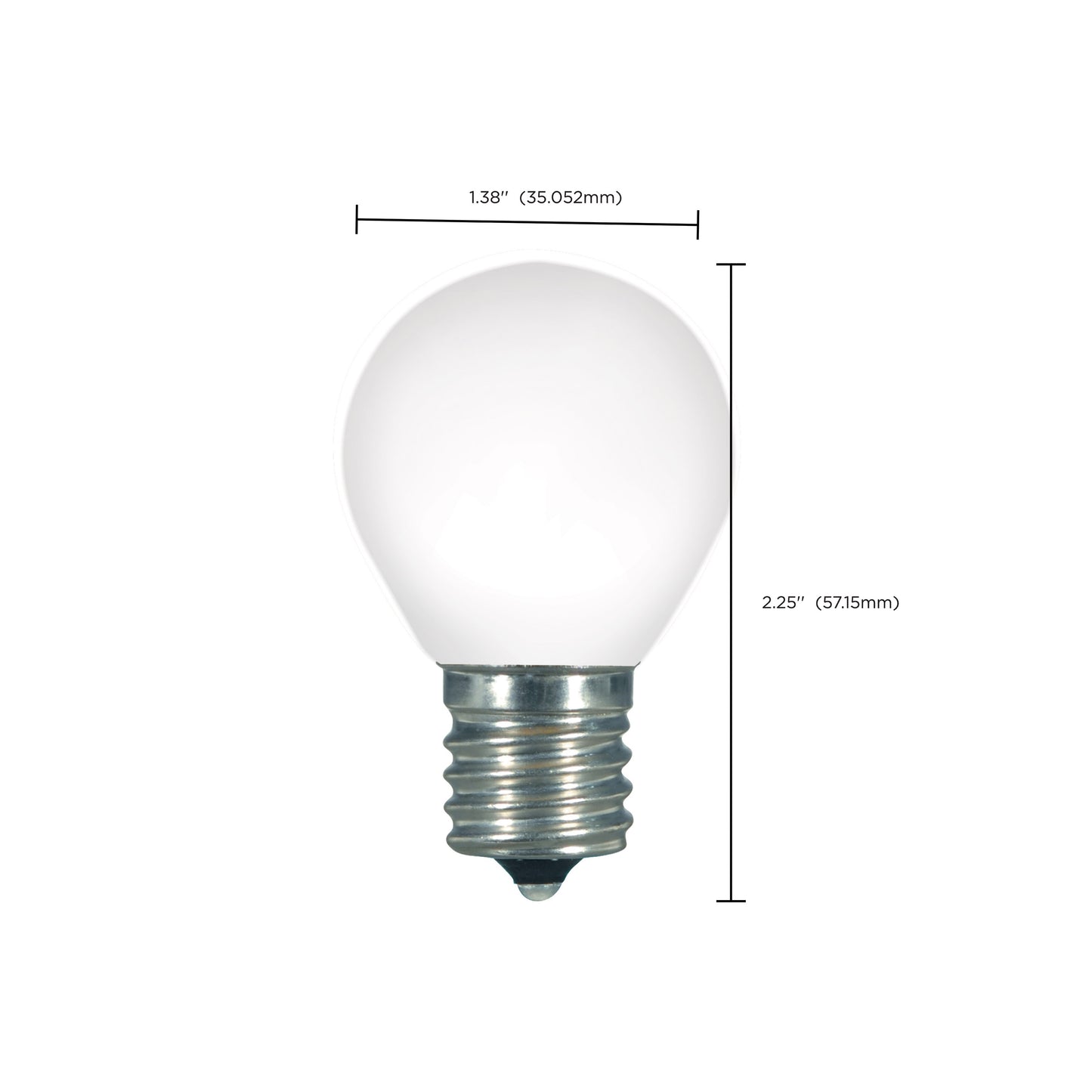 1 Watt LED; S11; White; 2700K; Intermediate base; 120 Volt; Carded