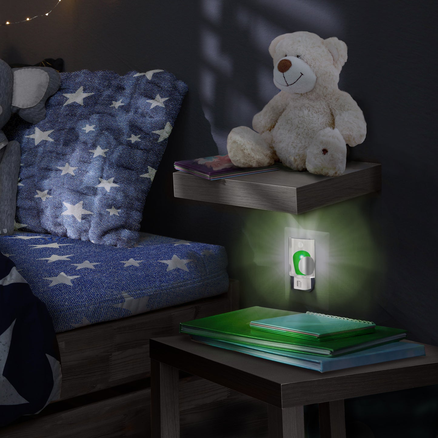 1.4 Watt LED; S14; Ceramic Green; Medium base; 120 Volt; Carded