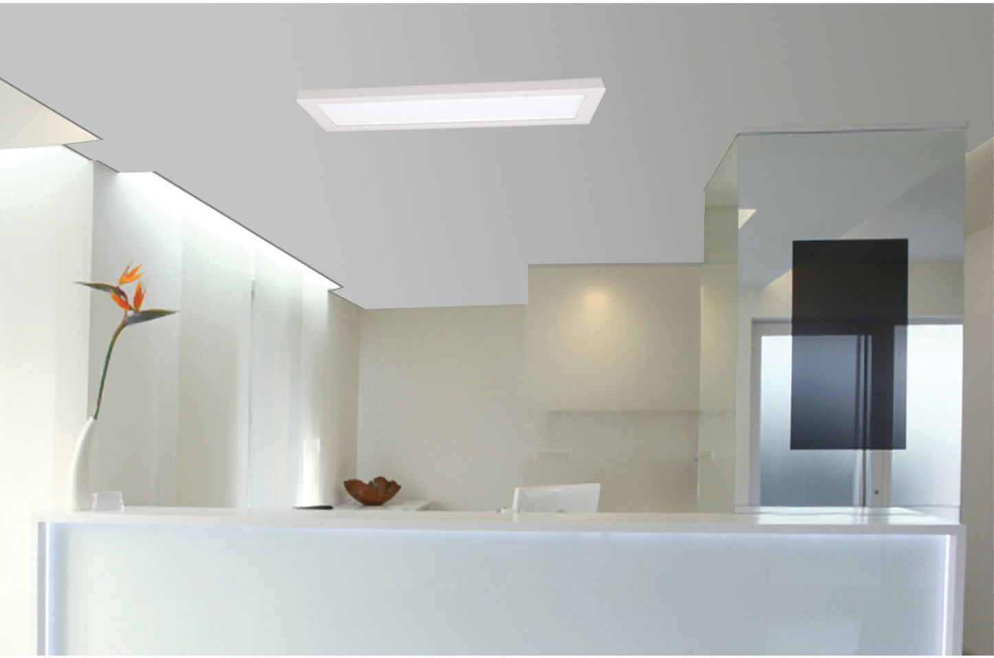 Blink - 16W- 18" x 5" Surface Mount LED - 3000K- Rectangle Shape - White Finish - 120V