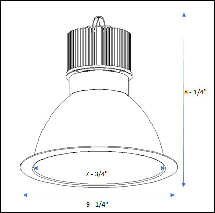 20W Commercial LED Downlight Retrofit; 8" 3000K; 120-277 volt
