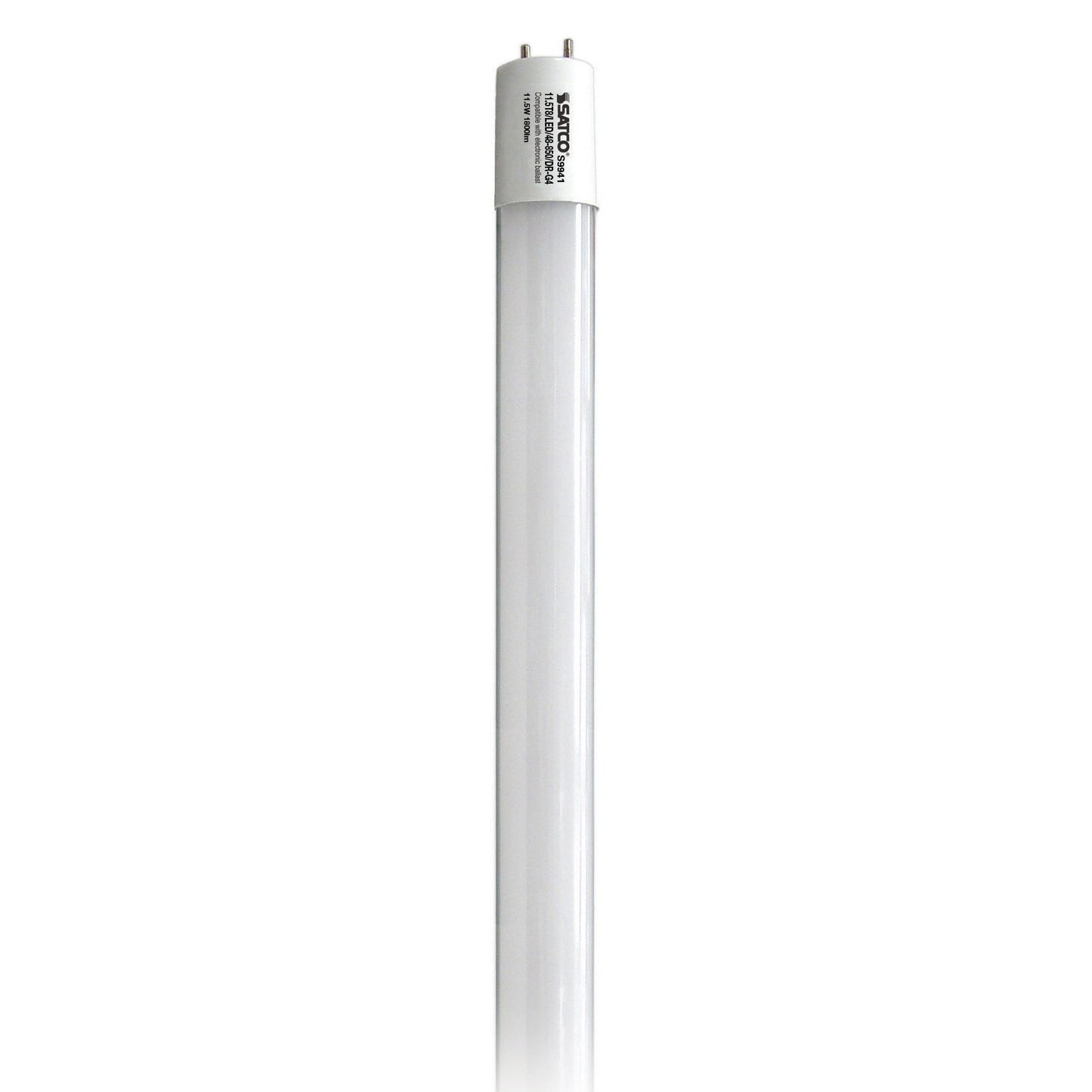 11.5 Watt T8 LED; Medium bi-pin base; 5000K; 50000 Average rated hours; 1800 Lumens