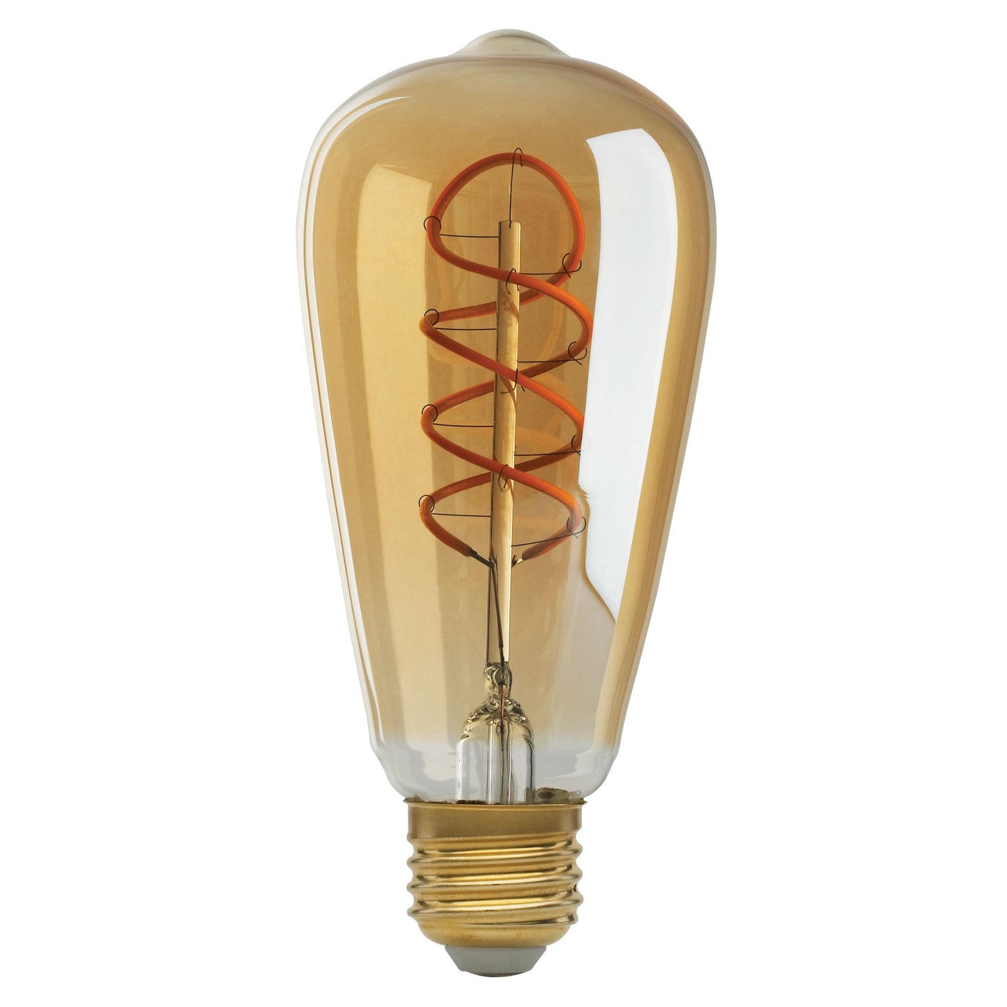 4.5 Watt ST19 LED Filament; Amber; Medium base; 2000K; 260 Lumens; 120 Volt