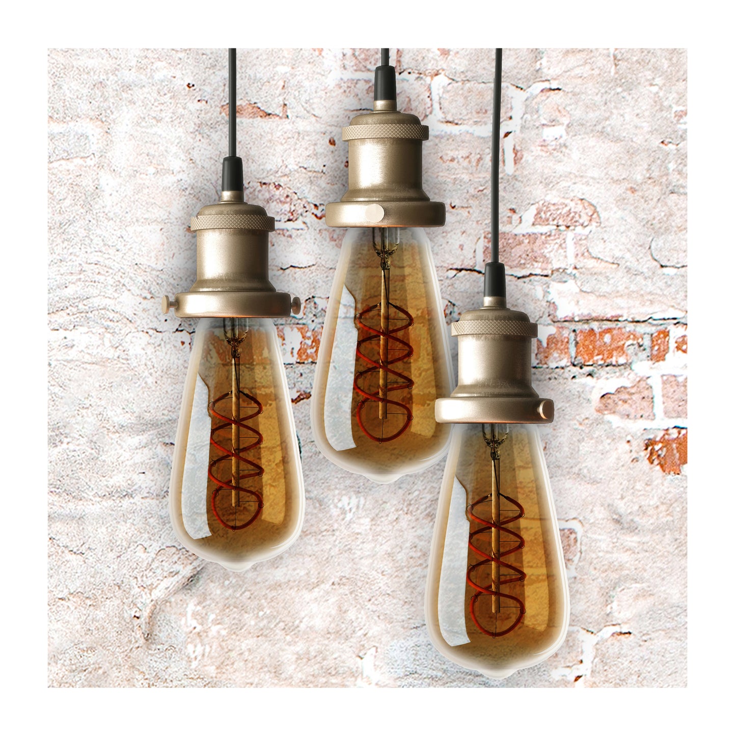 4.5 Watt ST19 LED Filament; Amber; Medium base; 2000K; 260 Lumens; 120 Volt
